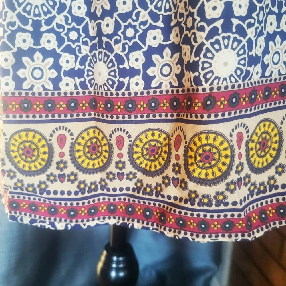 Francesca's Birdcage Boho Spaghetti Strap Summer Dress - Size L - Picture 2 of 11